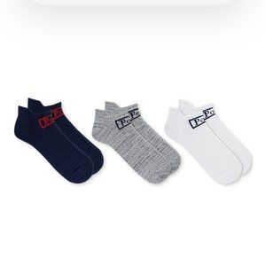 Polo Ralph Lauren Men's Original Label Logo Low Socks, 3-Pack